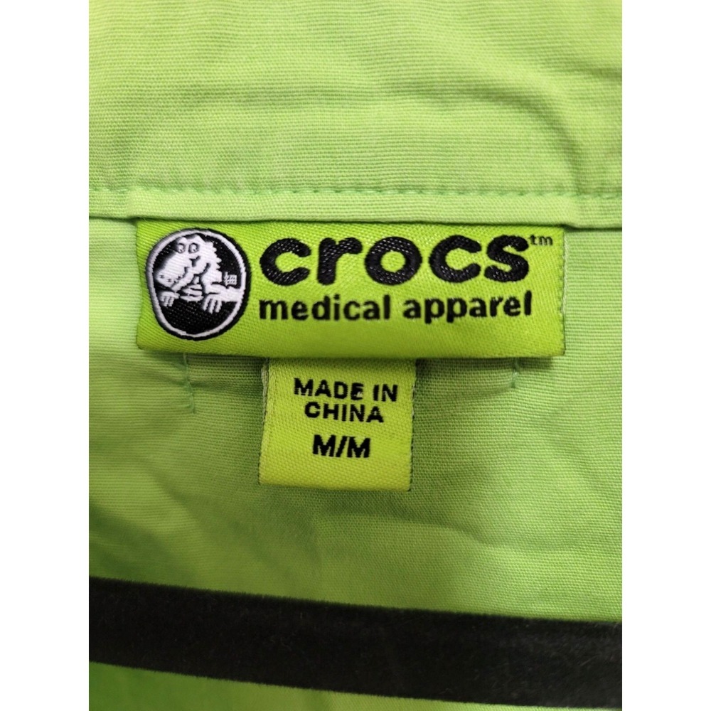Crocs Medical‎ Apparel Green V-Neck Scrub Top With Pockets M - Picture 6 of 10